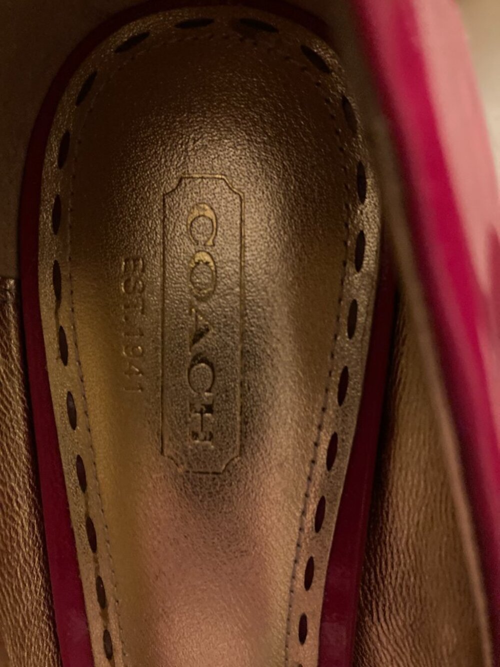 Coach Fuchsia Patent Leather Pumps - size 8 - Picture 6 of 8